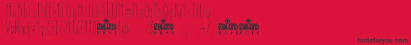 フォントNovemberSkyDemo – 赤い背景に黒い文字