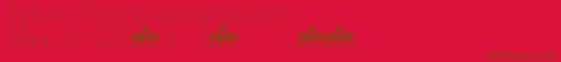 NovemberSkyDemo Font – Brown Fonts on Red Background