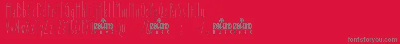 NovemberSkyDemo-Schriftart – Graue Schriften auf rotem Hintergrund