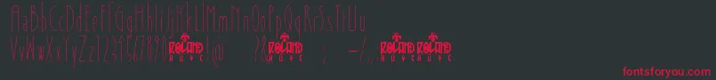 NovemberSkyDemo Font – Red Fonts on Black Background