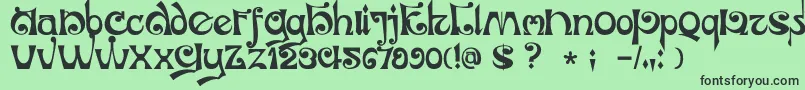 DkJubileum Font – Black Fonts on Green Background