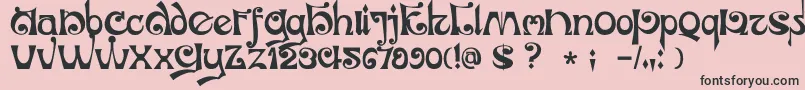 DkJubileum Font – Black Fonts on Pink Background