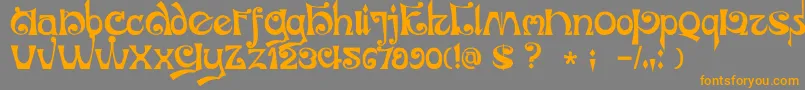 fuente DkJubileum – Fuentes Naranjas Sobre Fondo Gris