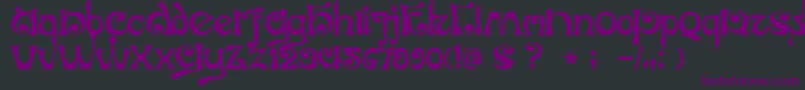 DkJubileum Font – Purple Fonts on Black Background