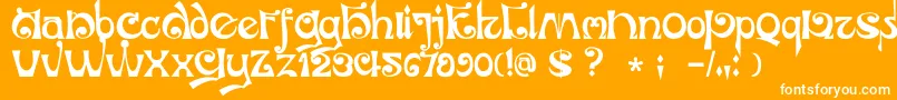 DkJubileum Font – White Fonts on Orange Background