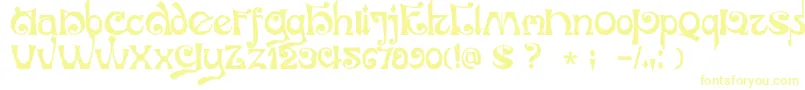 DkJubileum-fontti – keltaiset fontit