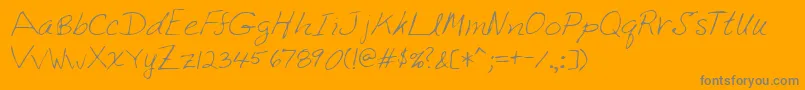 Lehn222 Font – Gray Fonts on Orange Background