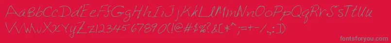 Lehn222 Font – Gray Fonts on Red Background