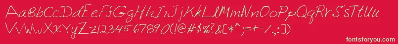 Lehn222 Font – Green Fonts on Red Background