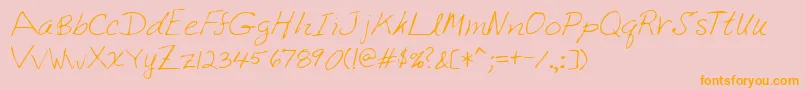 Lehn222 Font – Orange Fonts on Pink Background