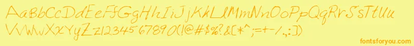 Lehn222 Font – Orange Fonts on Yellow Background