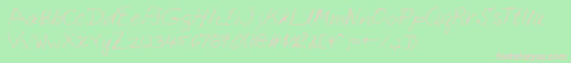 Lehn222 Font – Pink Fonts on Green Background