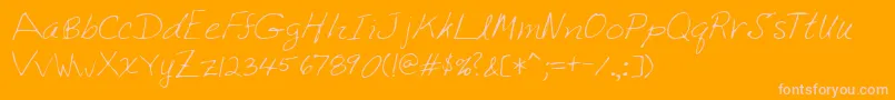 Lehn222 Font – Pink Fonts on Orange Background