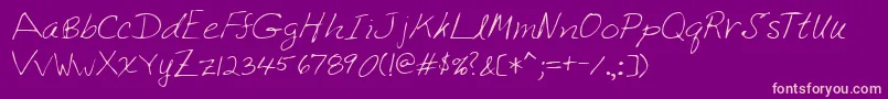 Lehn222 Font – Pink Fonts on Purple Background