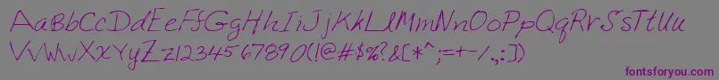 Lehn222 Font – Purple Fonts on Gray Background