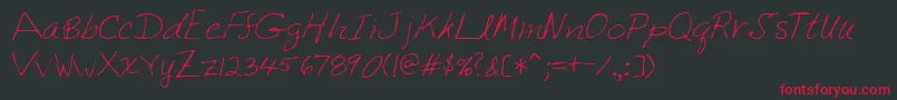 フォントLehn222 – 黒い背景に赤い文字