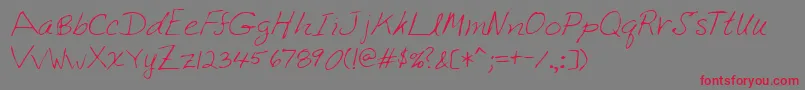 Lehn222 Font – Red Fonts on Gray Background