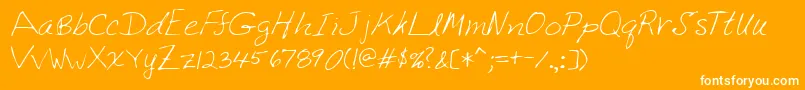 Lehn222 Font – White Fonts on Orange Background