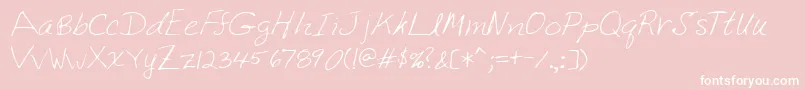 Lehn222 Font – White Fonts on Pink Background