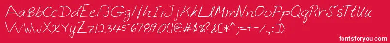 Lehn222 Font – White Fonts on Red Background