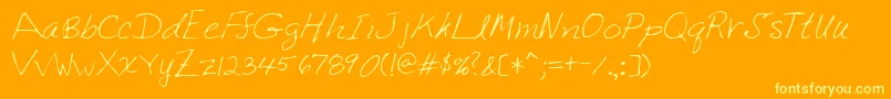 Lehn222 Font – Yellow Fonts on Orange Background