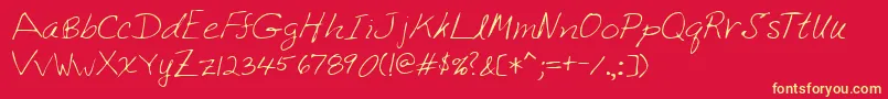 Lehn222-Schriftart – Gelbe Schriften auf rotem Hintergrund