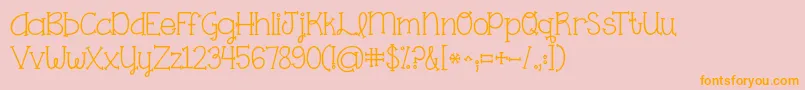 Kgonething Font – Orange Fonts on Pink Background