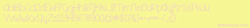 Kgonething Font – Pink Fonts on Yellow Background