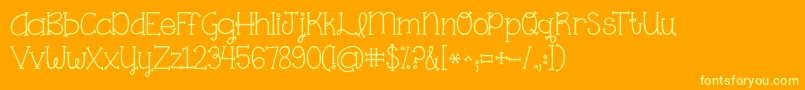 Kgonething Font – Yellow Fonts on Orange Background