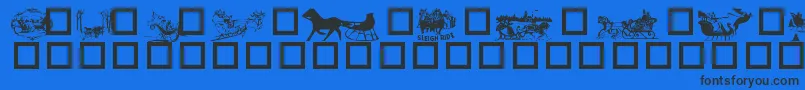 Sleighride Font – Black Fonts on Blue Background