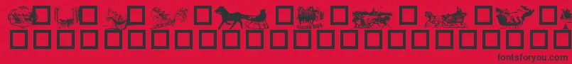 Sleighride Font – Black Fonts on Red Background