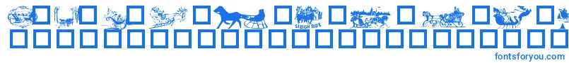 Sleighride Font – Blue Fonts on White Background