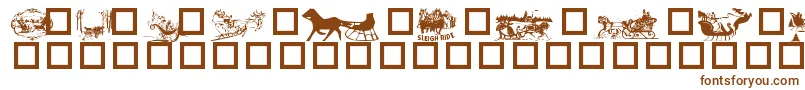 Sleighride Font – Brown Fonts on White Background