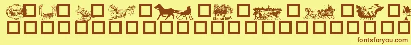 Sleighride Font – Brown Fonts on Yellow Background