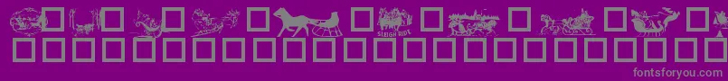 Sleighride Font – Gray Fonts on Purple Background