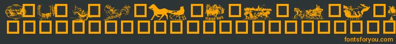 Sleighride Font – Orange Fonts on Black Background