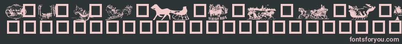 Sleighride Font – Pink Fonts on Black Background