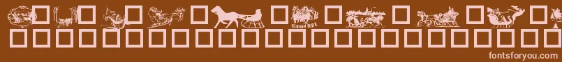 Sleighride Font – Pink Fonts on Brown Background