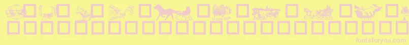 Sleighride Font – Pink Fonts on Yellow Background