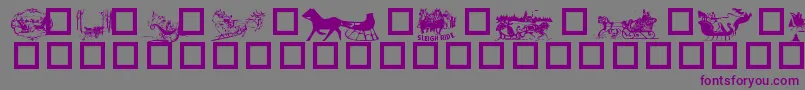 Sleighride Font – Purple Fonts on Gray Background