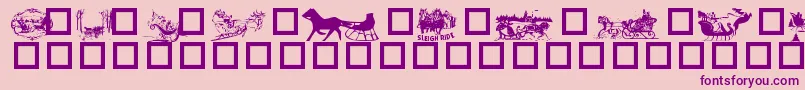 Sleighride Font – Purple Fonts on Pink Background