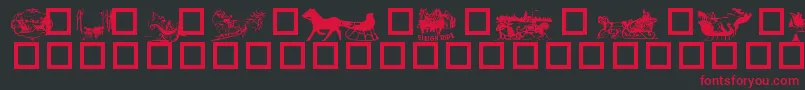 Sleighride Font – Red Fonts on Black Background