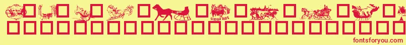 fuente Sleighride – Fuentes Rojas Sobre Fondo Amarillo