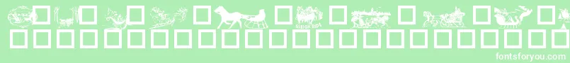 Sleighride Font – White Fonts on Green Background