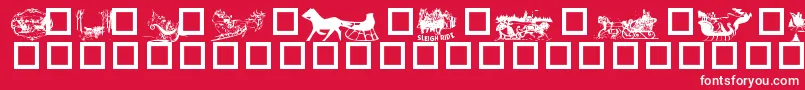 Sleighride Font – White Fonts on Red Background