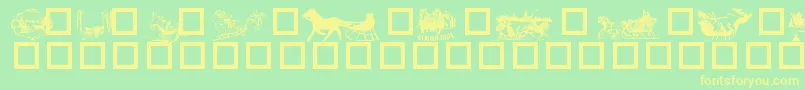 Sleighride Font – Yellow Fonts on Green Background