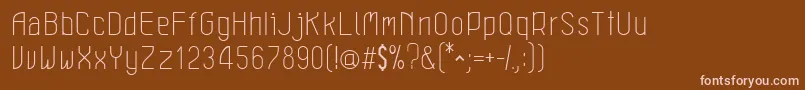 Police LeichtRegular – polices roses sur fond brun