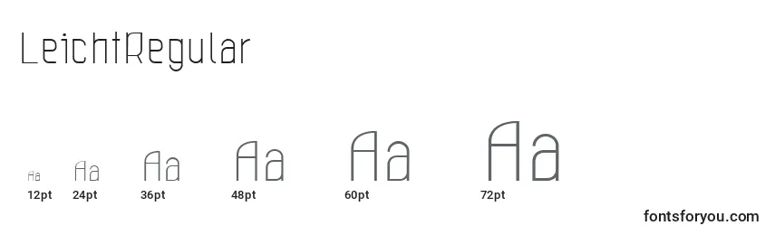 LeichtRegular Font Sizes