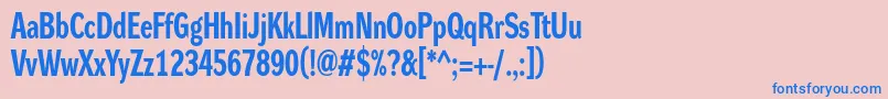 DynagroteskrcBold Font – Blue Fonts on Pink Background