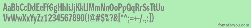 DynagroteskrcBold Font – Gray Fonts on Green Background